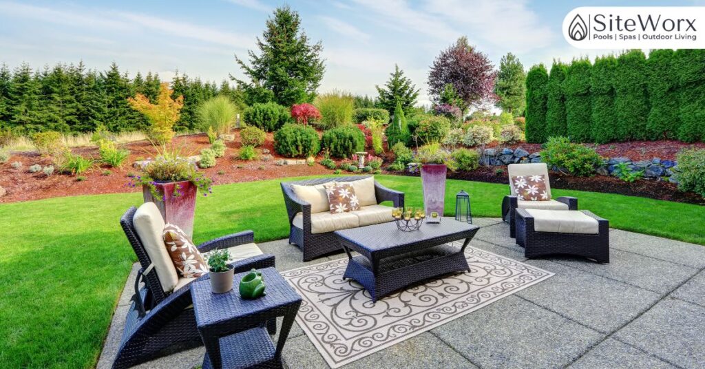 backyard lush landscaping